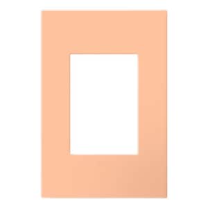 Adorne 1-Gang Plus Peachy Decorator/Rocker Plastic Wall Plate with Microban Protection