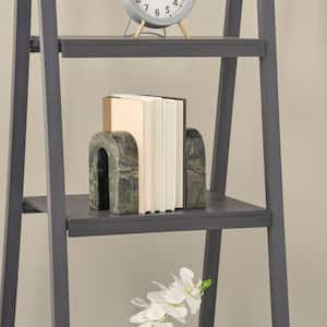 Green Marble Minimalistic Arched Bookends (Set of 2)