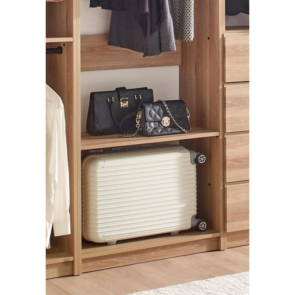 Prosper Oak Freestanding Modular Walk-In Closet System with Drawers