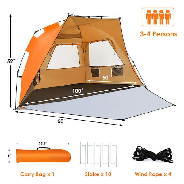15' X 15' X 15' Triangle Outdoors Park Beach Canopy Tent sun shade Orange 