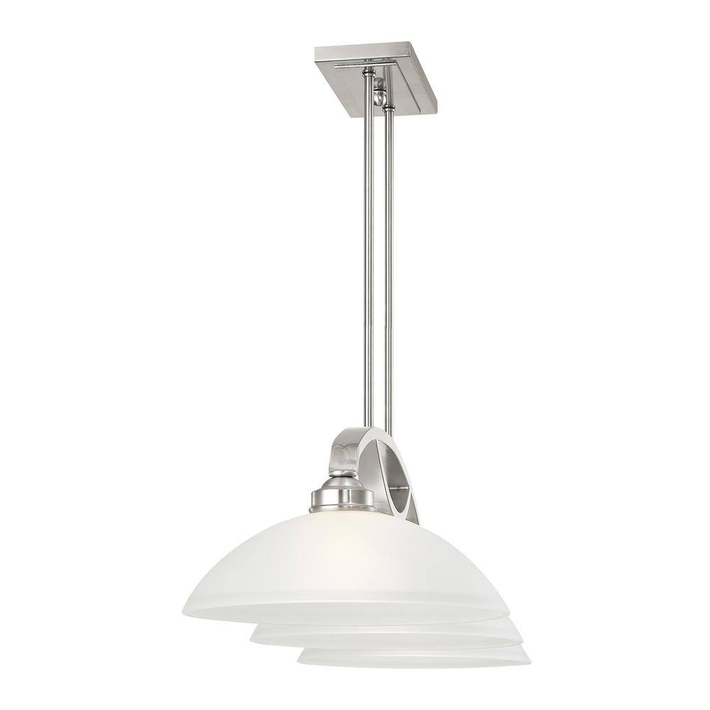 Somerset Sleek 50'' Brushed Nickel Linear Island Light with Satin Glass