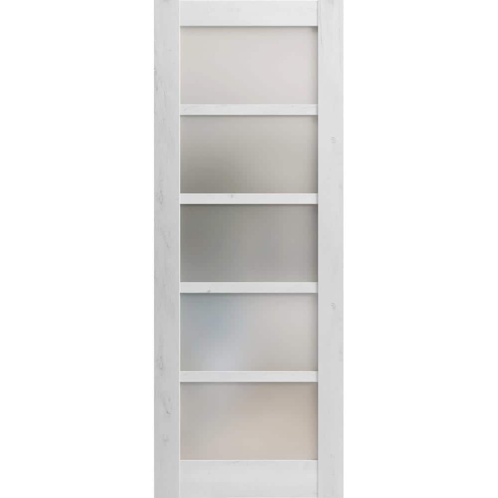 30 in. x 96 in. Solid MDF Frosted Glass Nordic White Interior Door Slab price history on PriceWatchPro