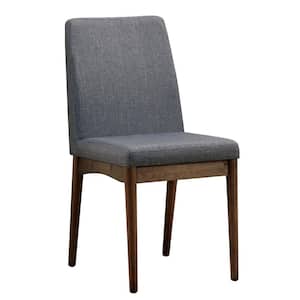 Eindride Natural Tone and Gray Mid-Century Modern Style Side Chair