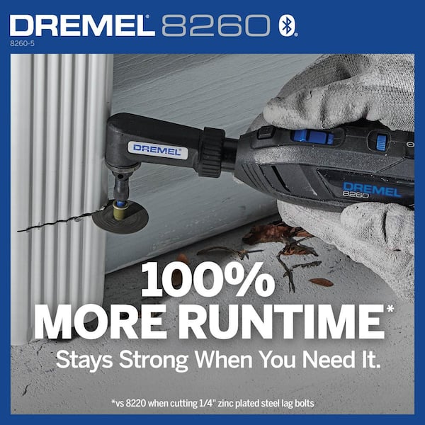 Dremel 8260 12VLi-Ion Variable Speed Cordless Smart Rotary Tool with  Brushless Motor, 5 accessories, 3Ah Battery, Charger, Tool Bag 