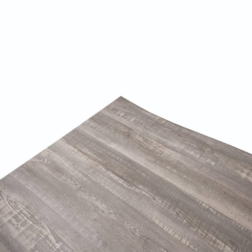 Sunbleached Grey Wood Rectangular Dining Table with Black Metal Legs