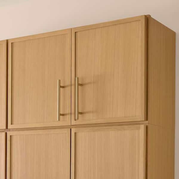 Leyton 30 in. W x 12 in. D x 18 in. H Ready to Assemble Plywood Slim Shaker Wall Bridge Kitchen Cabinet in White Oak