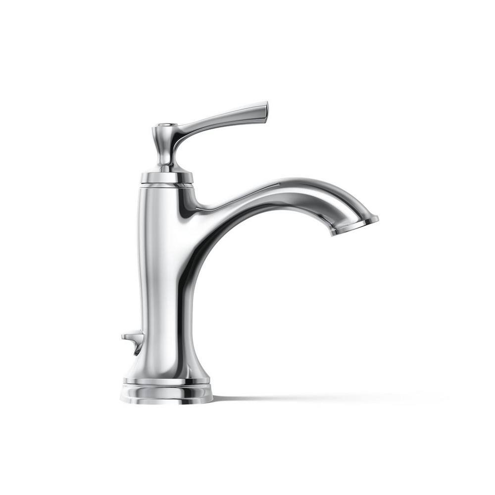 Polished Chrome Traditional Single Handle Bathroom Faucet