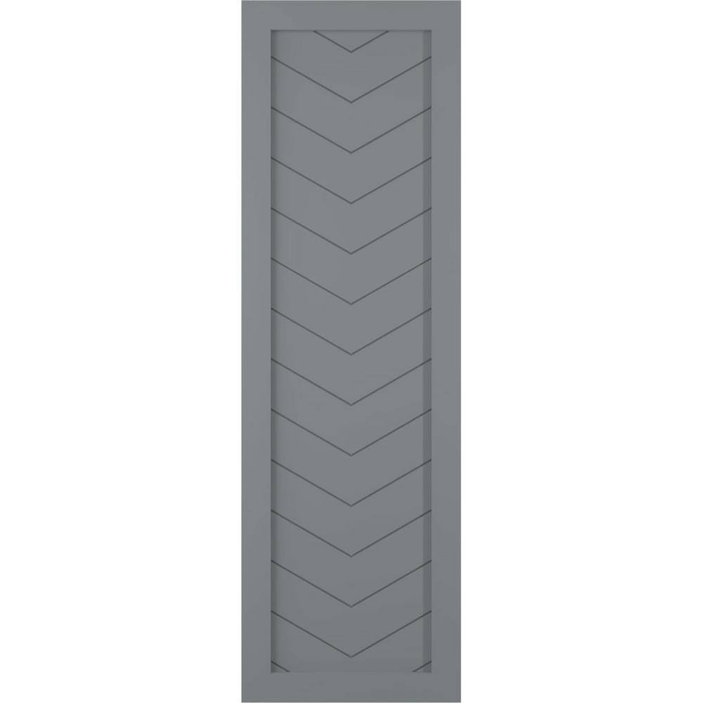 18 in. x 30 in. True Fit PVC Single Panel Chevron Fixed Mount Board and Batten Shutters in Ocean Swell (Per Pair) price history on PriceWatchPro