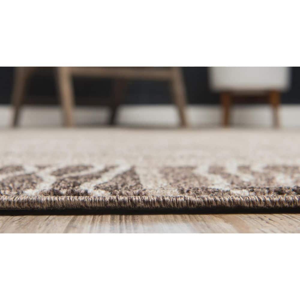 Del Mar Brown Tufted Rectangular Stain-Resistant Rug