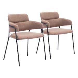 Marcel Brown Boucle Fabric Dining Chair Set - (Set of 2)