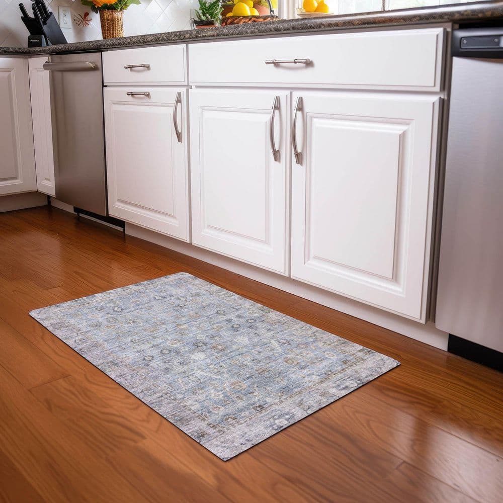 Chantille Machine Washable Indoor/Outdoor Abstract ACN1772 Sky 2 ft. x 3 ft. Accent Rug price history on PriceWatchPro