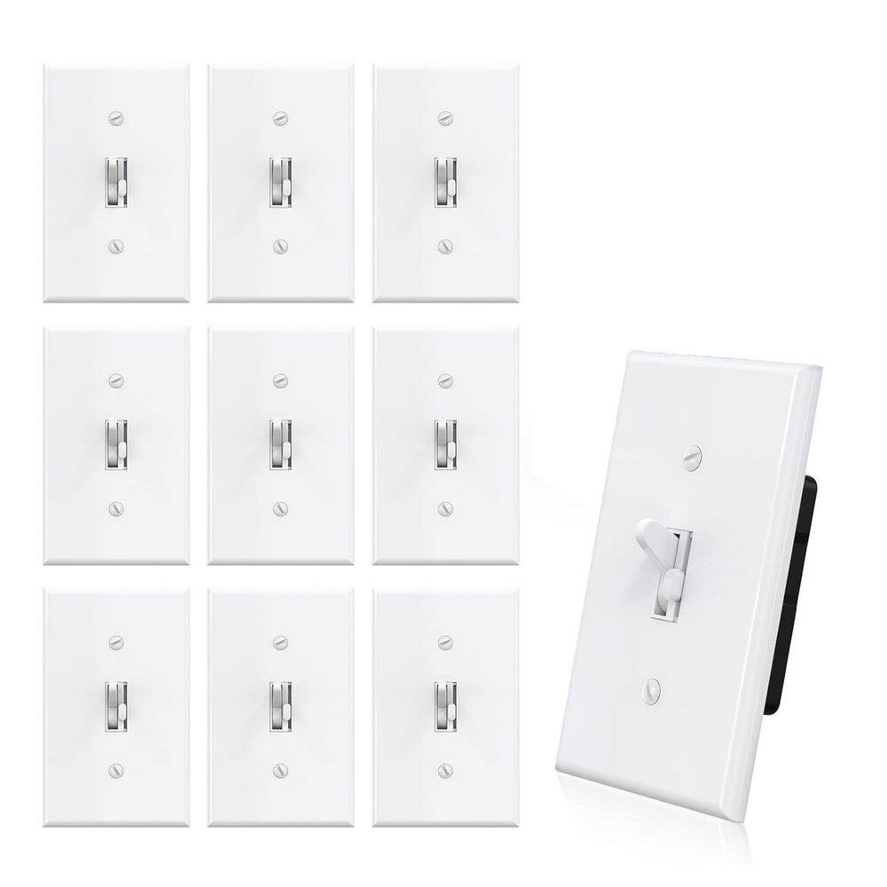 120-Volt Digital Toggle Dimmer Switch Wall Plate Included White 10-Pack for LED CFL Incandescent Bulbs price history on PriceWatchPro