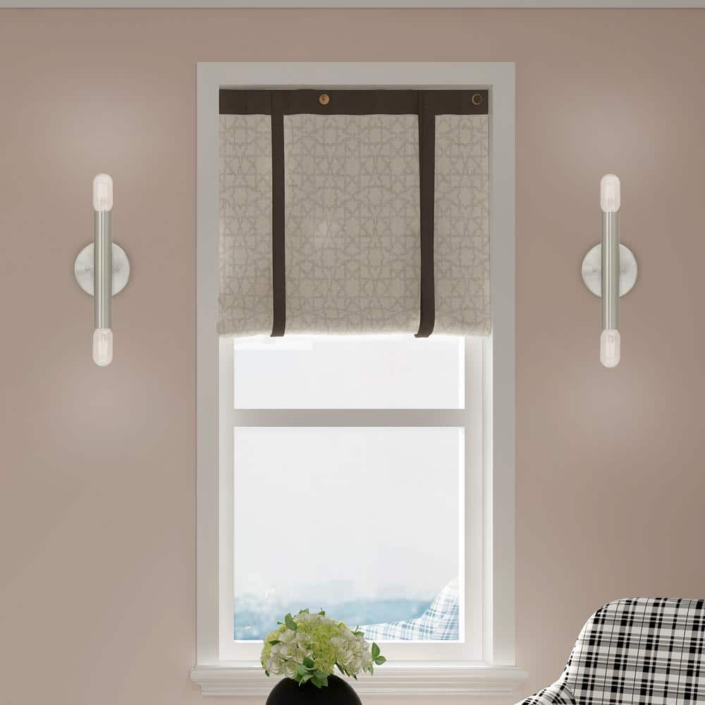Copenhagen Brushed Nickel 2-Light Industrial Wall Sconce