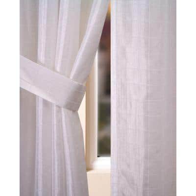 null Semi-Opaque White Crescent Heights Rod Pocket Panel - in. W x 96 in. L