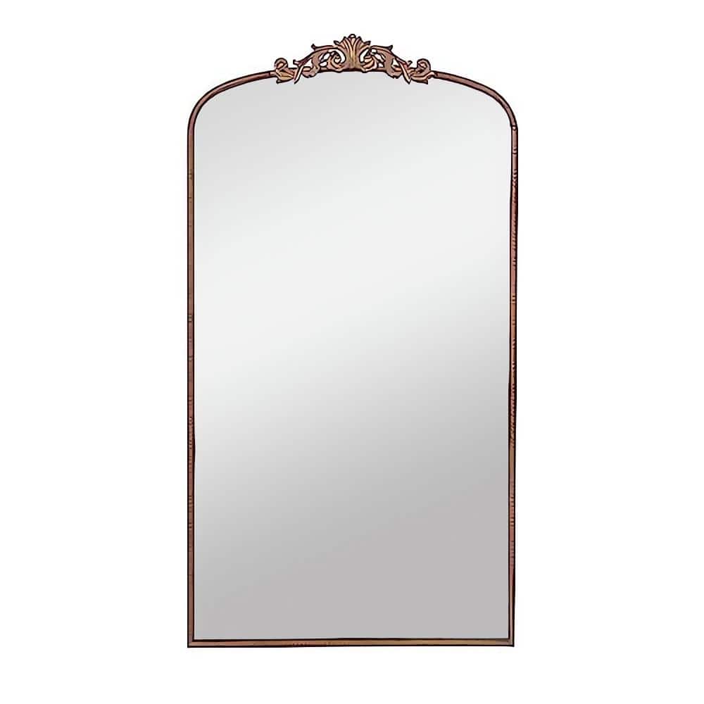 36 in. W x 66 in. H Rectangle Framed Full Length Arched Mirror Hanging or L