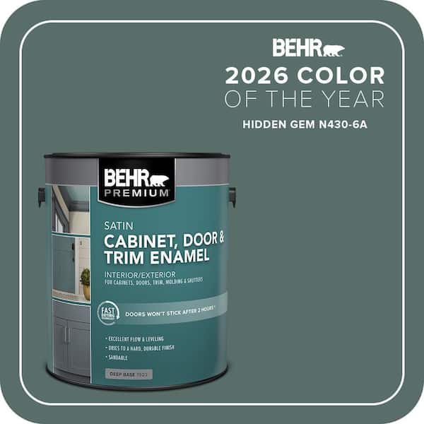 1 Gal. #N430-6A Hidden Gem Satin Enamel Interior/Exterior Cabinet, Door and Trim Paint