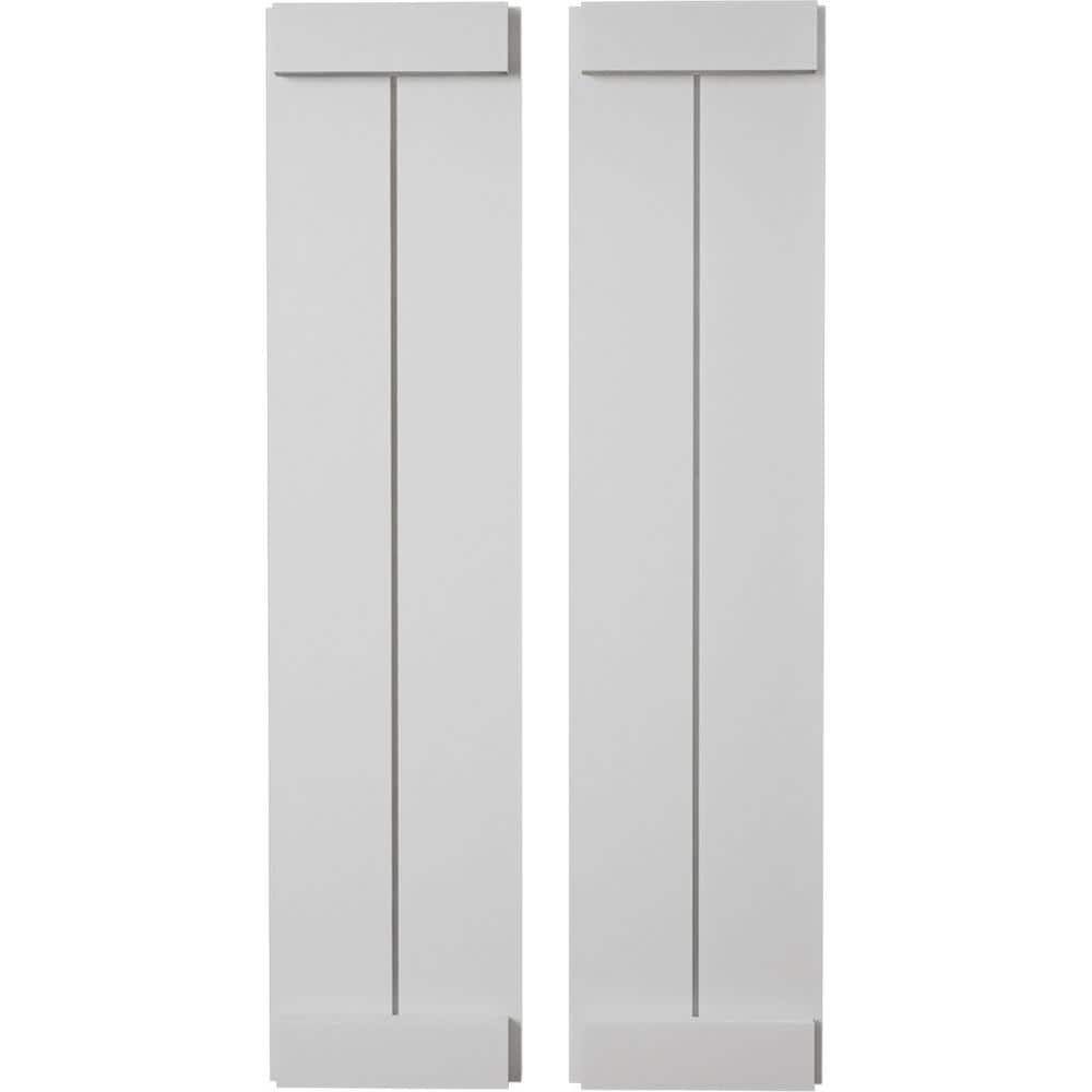 11 in. x 72 in. Timberthane Polyurethane 2-Board Joined Board-n-Batten Smooth Faux Wood Shutters, End Batten Pair price history on PriceWatchPro