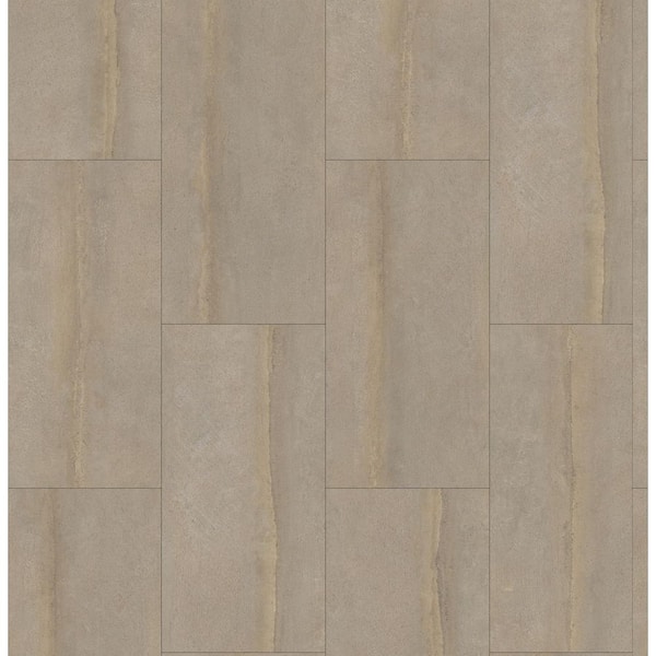 Copper Falls Concrete 22 MIL x 12 in. W x 24 in. L Waterproof Click Lock Luxury Vinyl Plank Flooring (20.02 sq.ft/case)