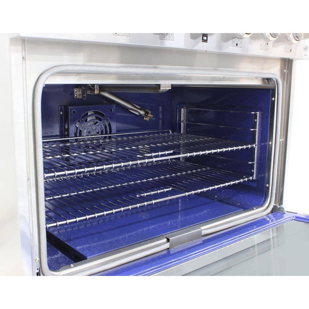 36-Inch Stainless Steel Gas Range with Convection Oven and 6 Burners