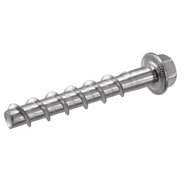 Hilti 3/8 in. x 4 in. Kwik Hus-EZ Hex Head Carbon Steel Zinc Plated Concrete and Masonry Screw Anchors (50-Piece)