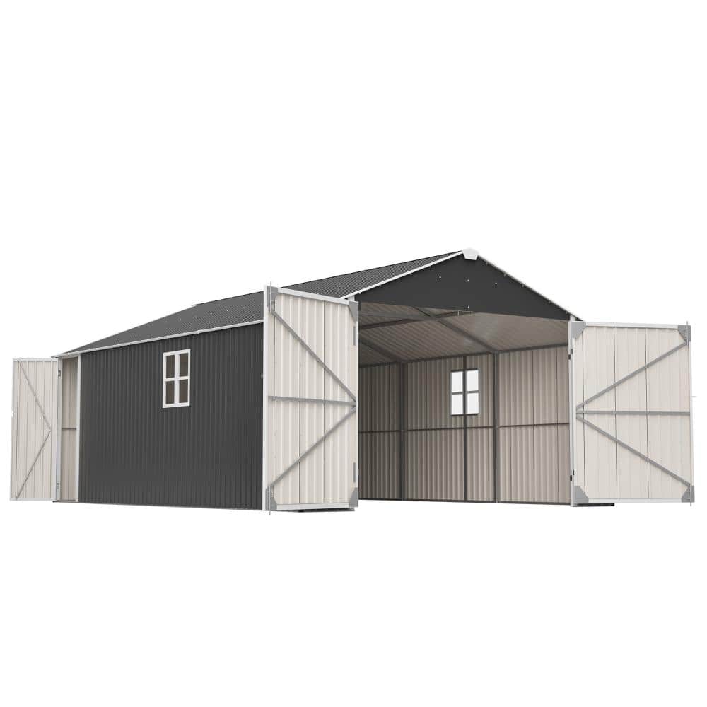 12x20 FT Metal Outdoor Garage Storage shed with Spacious 1810 CUFT Capacity Durable Double-Door Design 240 sq.ft. price history on PriceWatchPro