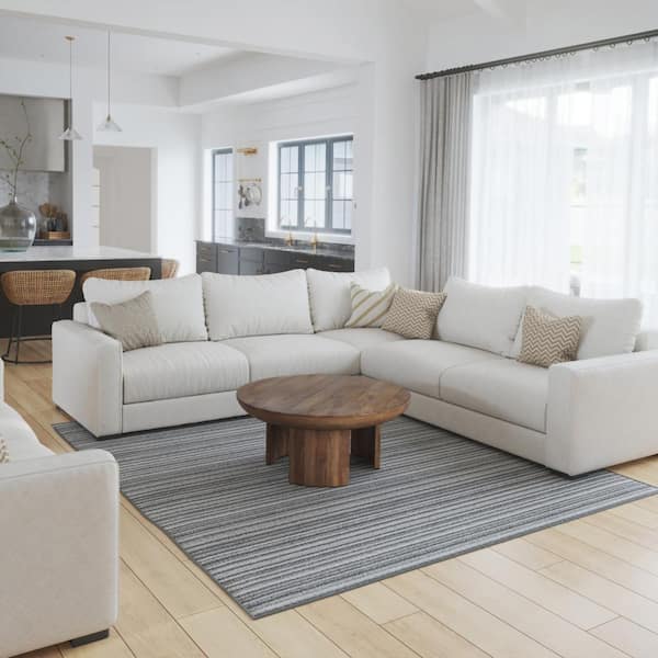 THE URBAN PORT 35 in. Brown Round Wood Coffee Table with Curved Tripod Legs