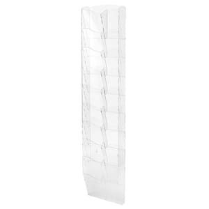 51 in. x 10 in. Clear Acrylic Wall Mounted Hanging Brochure Magazine Rack with Adjustable Pockets