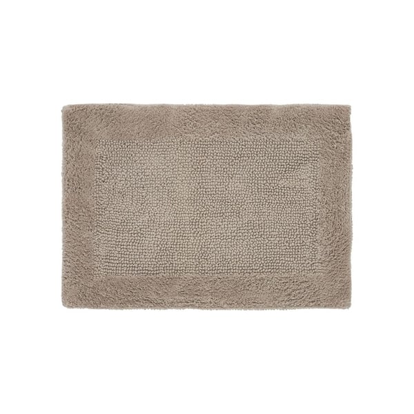Better Trends Edge Collection 17 in. x 24 in. Brown 100% Cotton Rectangle Bath Rug
