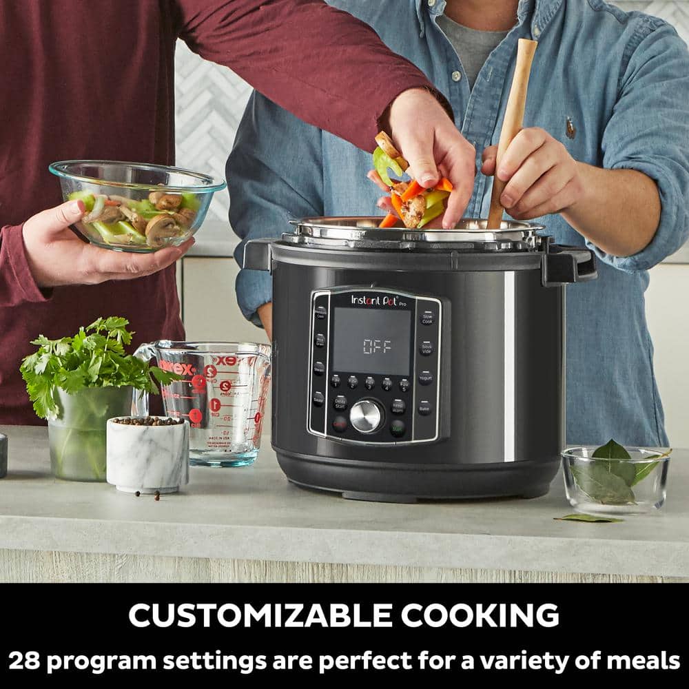 Black 8-Quart Electric Multi-Cooker with LCD Display