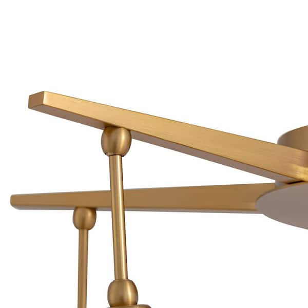 Golden Lighting - Pearla 86-Watt 1 Light Brushed Champagne Bronze Integrated LED Pendant Light with Iridescent Glass Shade