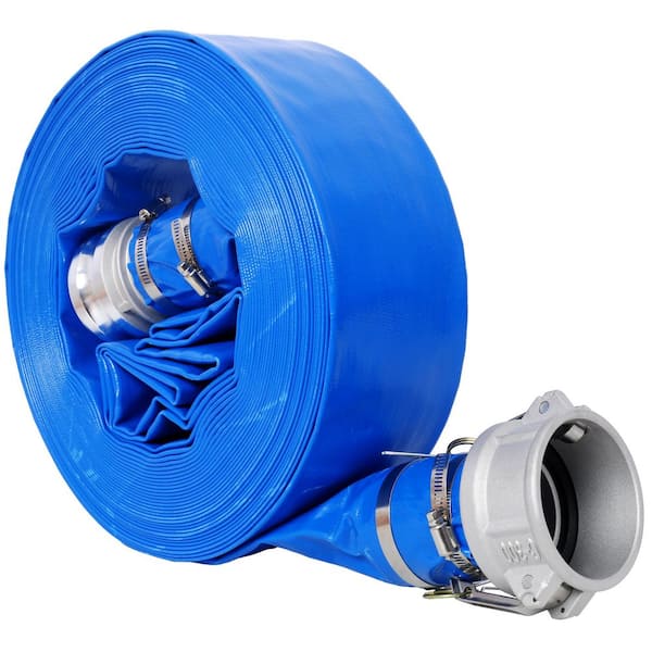 3"X100FT Pool Backwash Hose, PVC Lay Flat Pump for Swimming Drain Pools and Clean Filter Sewage/Effluent Accessory