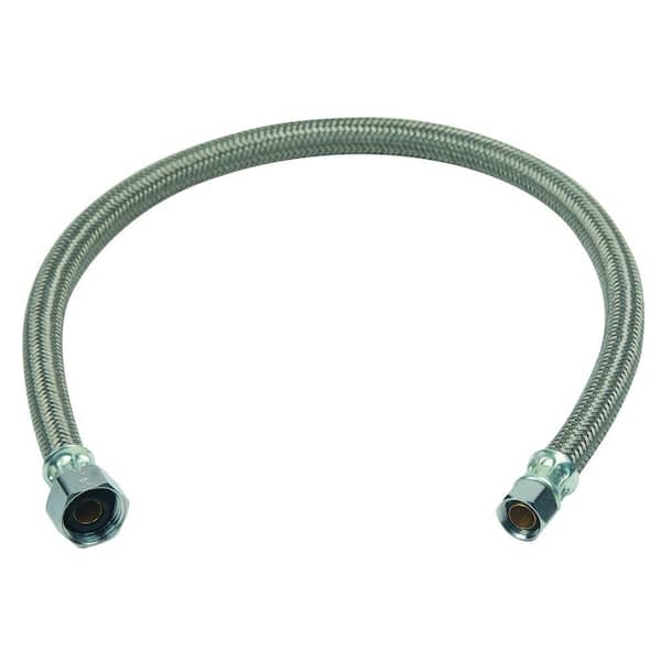 BrassCraft 3/8 in. Compression x 1/2 in. FIP x 24 in. Braided Polymer Faucet Supply Line