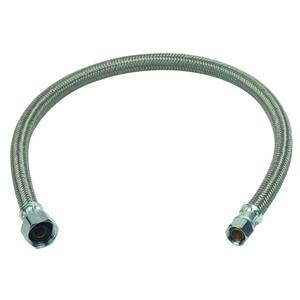 3/8 in. Compression x 1/2 in. FIP x 24 in. Braided Polymer Faucet Connector
