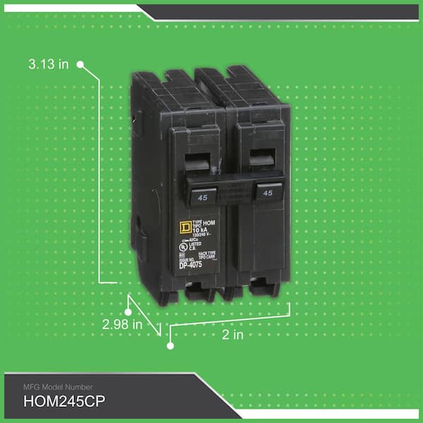 Square D Homeline 45 Amp 2-Pole Circuit Breaker