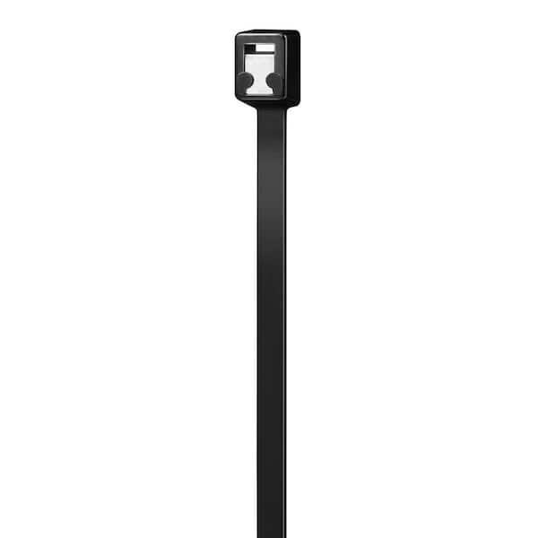 14 in. Twist and Cut UL Listed UV Resistant Cable Zip Ties (50-Pack) UV (Black)