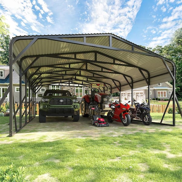 20 ft. W x 40 ft. D Metal Carport, Car Canopy and Shelter