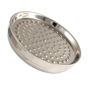 Victorian 1-Spray Patterns 8 in. Raindrop Wall Mount Fixed Shower Head in Polished Nickel