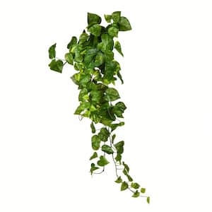 39 in. Green Artificial Pothos Leaf Plant