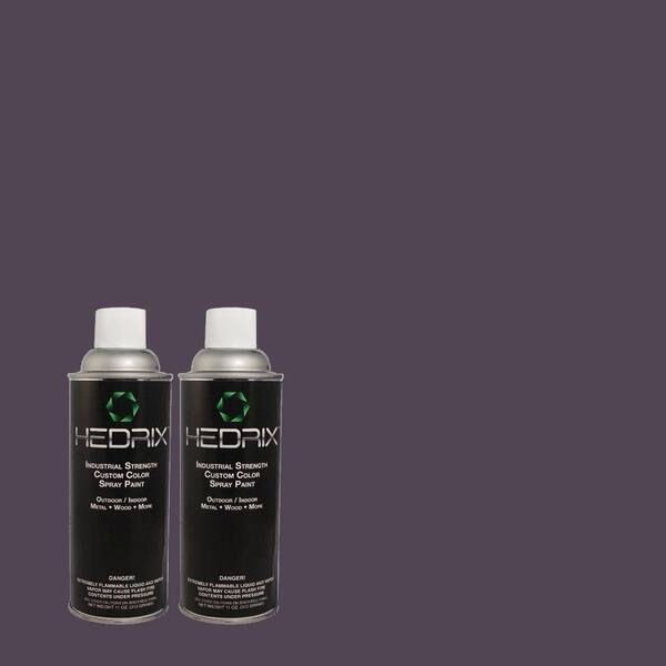 Hedrix 11 oz. Match of PMD-92 Darkest Navy Low Lustre Custom Spray Paint (2-Pack)