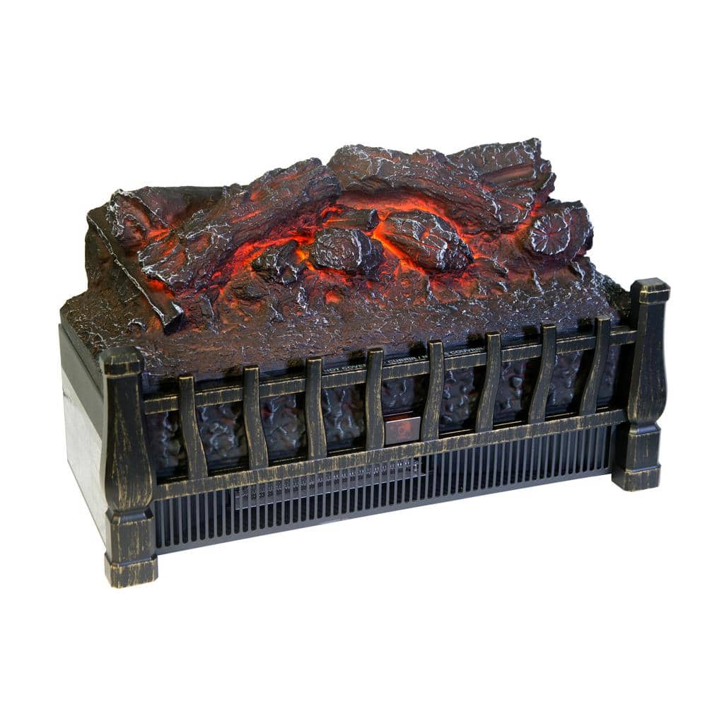 Comfort Glow Black Electric Log Insert Heater with Firebox Projection