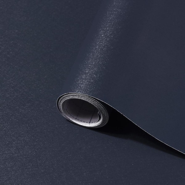 Dark Blue Modern Solid Color Self-Adhesive Removable Peel and Stick Wallpaper Roll