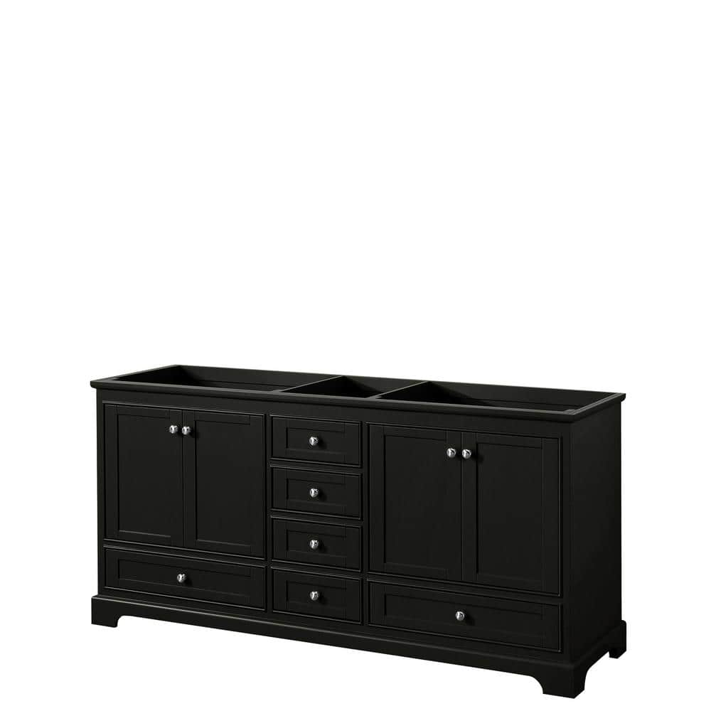 Wyndham Collection Deborah 71 in. Double Bathroom Vanity Cabinet Only ...