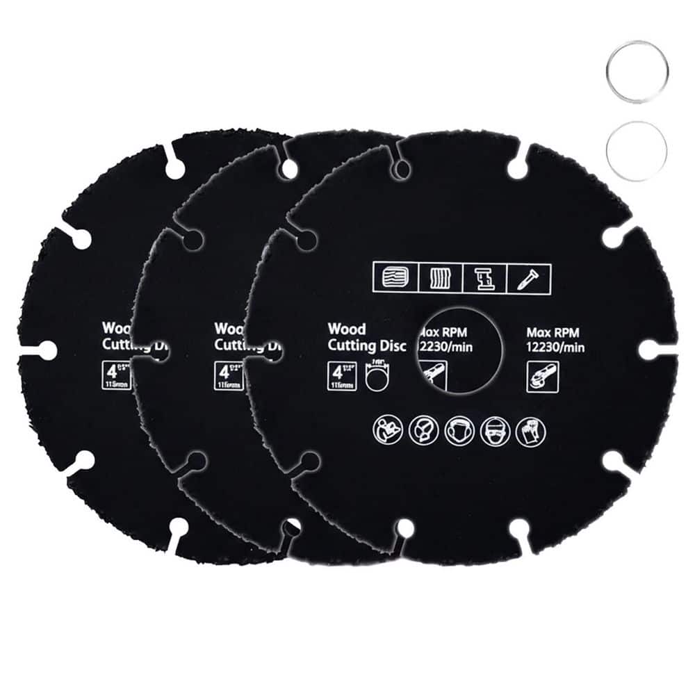 4-1/2 in. Tungsten Carbide Grit Edge Wood Cutting Saw Blade for Angle Grinder, Nail-Embedded Wood, 3 Pack price history on PriceWatchPro
