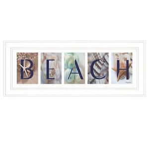 Beach by Unknown 1 Piece Framed Graphic Print Typography Art Print 12 in. x 21 in. .