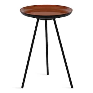 Laranya 15.00 in. D Red 22.50 in. H Round Metal End Table