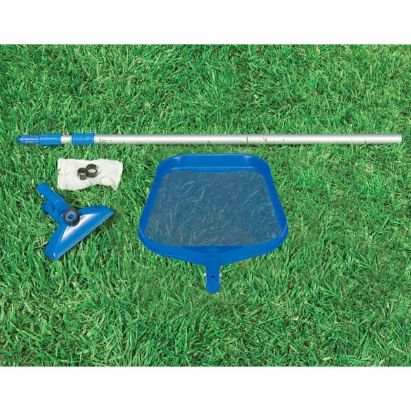 Swimming Pool Maintenance Kit with Vacuum and 10 ft. Swimming Pool Debris Cover