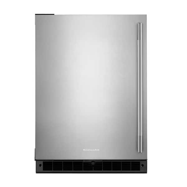 24 in. 5.0 cu. ft. Undercounter Refrigerator in Black Cabinet with Stainless Doors