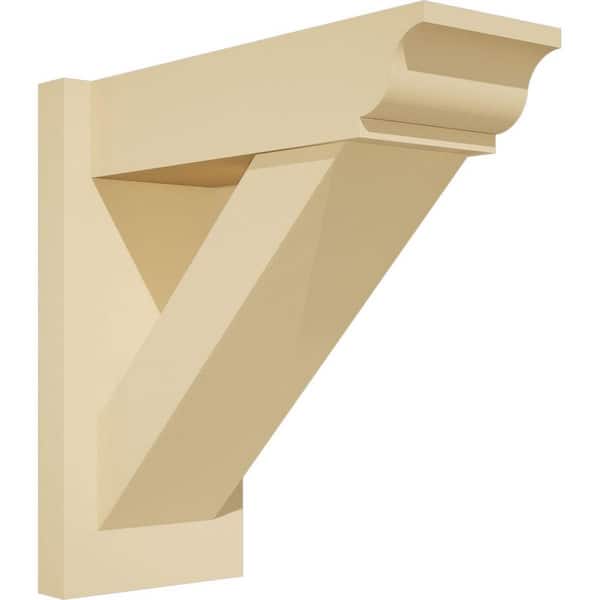 Ekena Millwork Traditional 7 in. W x 16 in. H x 16 in. D Signature Urethane Polyurethane Outlooker with Traditional Ends
