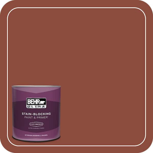 BEHR ULTRA 1 qt. #QE-14 Spiced Red Extra Durable Eggshell Enamel Interior Paint & Primer