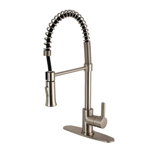 Continental Single-Handle Pull-Down Sprayer Kitchen Faucet in Brushed Nickel